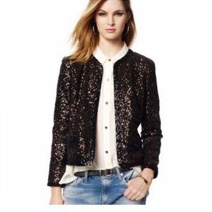 Juicy Couture Black Sequin Blazer size L